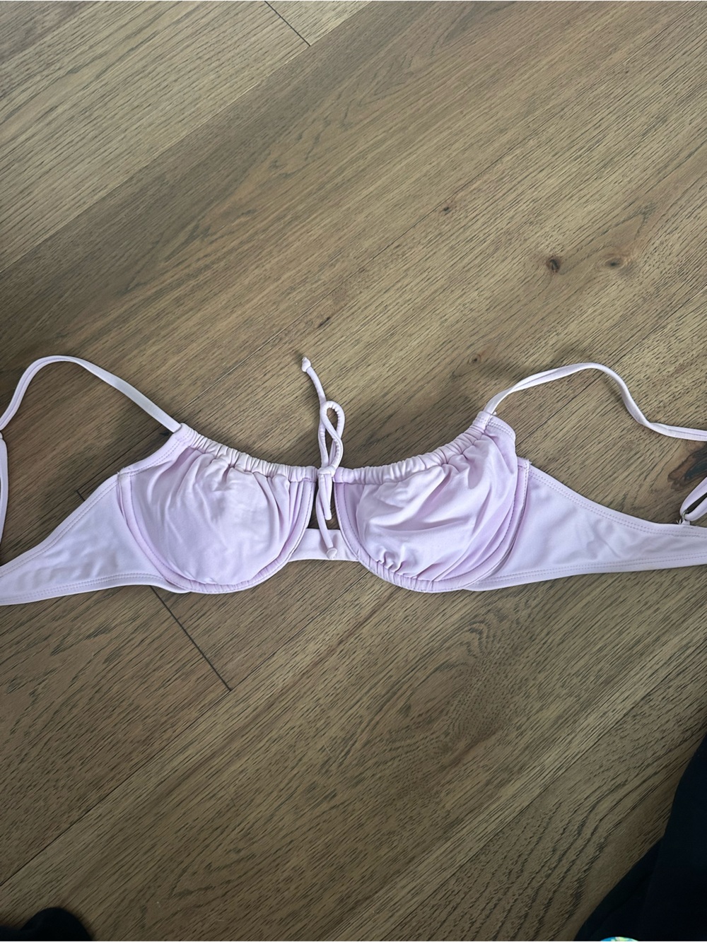 Light Pink Ruched Bikini Top